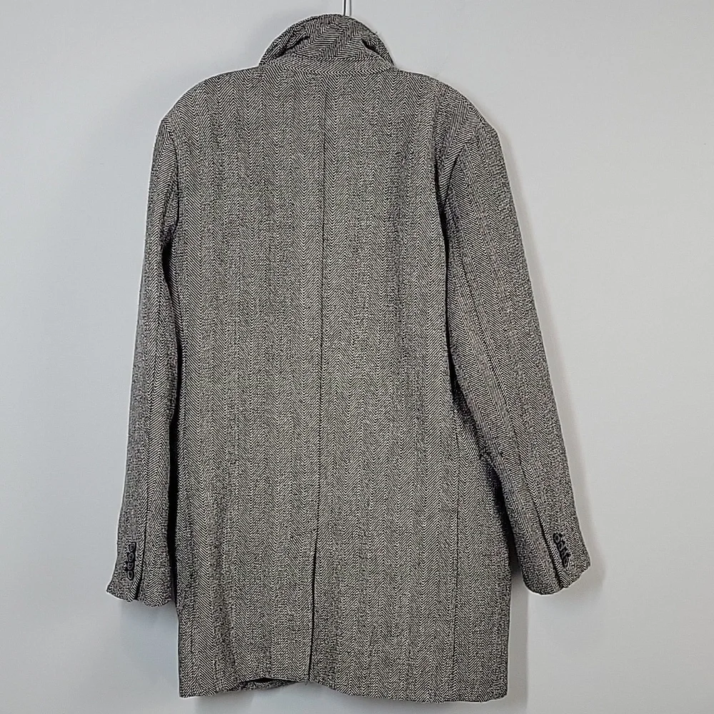 Men's Old Navy Wool Tweed Topcoat dress up jacket size medium